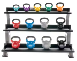 Assorted Kettlebell set & rack