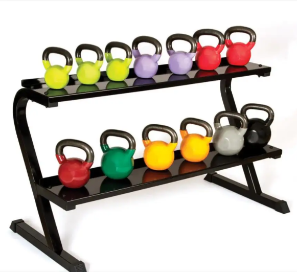 Assorted Kettlebell set & rack