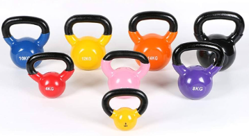 Assorted Kettlebell set & rack